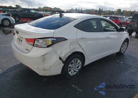 2012 Hyundai Elantra Limited z USA, uszkodzony, nr VIN 5NPDH4AE5CH150821